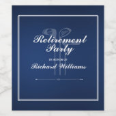 Étiquette Pour Bouteilles De Vin Classic Retraite Golf Thème Bleu Blanc (Étiquettes simples)