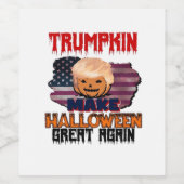 Étiquette Pour Bouteilles De Vin Classique d'Halloween de Trumpkin (Étiquettes simples)