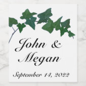 Étiquette Pour Bouteilles De Vin Classique Vert Anglais Ivy (Étiquettes simples)