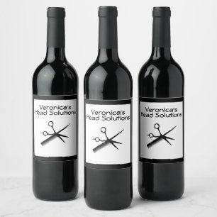 Étiquette Pour Bouteilles De Vin Classy Beauty Salon Avec L'Autorisation De Drink