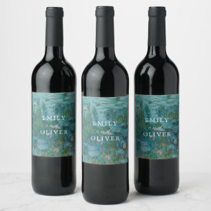 Étiquette Pour Bouteilles De Vin Claude Monet Water Lilies Mariage