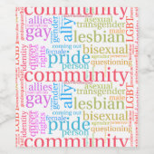Étiquette Pour Bouteilles De Vin Cloud de mot communautaire LGBTQ+ SlipperyJoe (Étiquettes simples)