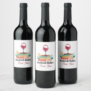 Étiquette Pour Bouteilles De Vin Club de lecture chic et moderne personnalisé