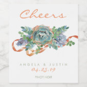 Étiquette Pour Bouteilles De Vin Cluster de réussite aquarelle (Étiquettes simples)