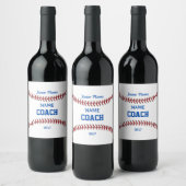 Étiquette Pour Bouteilles De Vin Coach Baseball Sport (Bouteilles)