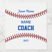 Étiquette Pour Bouteilles De Vin Coach Baseball Sport (Étiquettes simples)