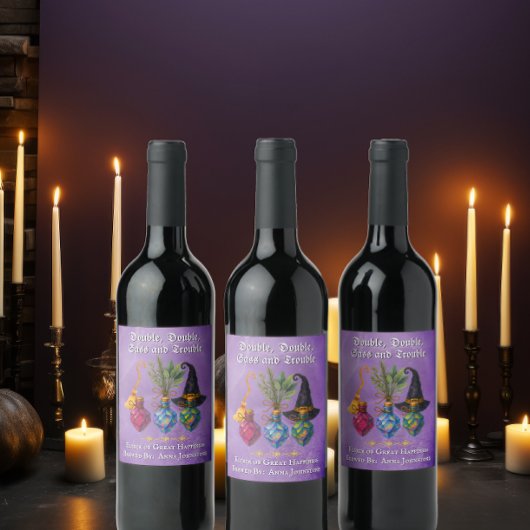 Étiquette Pour Bouteilles De Vin Cocktail de potion Halloween Witchy