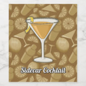 Étiquette Pour Bouteilles De Vin Cocktail Sidecar (Étiquettes simples)