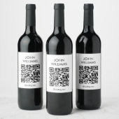 Étiquette Pour Bouteilles De Vin Code QR d'ouverture d'exposition sur mesure (Bouteilles)
