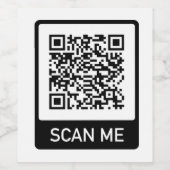 Étiquette Pour Bouteilles De Vin Code QR personnalisé pour entreprise  (Étiquettes simples)