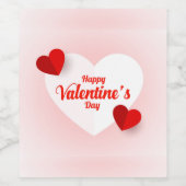 Étiquette Pour Bouteilles De Vin Coeur blanc (Étiquettes simples)