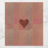 Étiquette Pour Bouteilles De Vin Coeur rouge (Étiquettes simples)