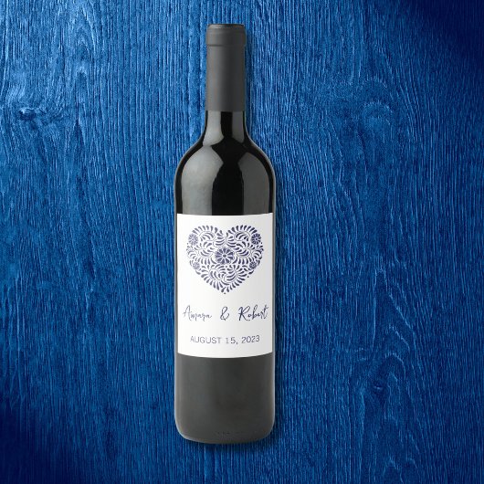 Étiquette Pour Bouteilles De Vin Coeur Talavera