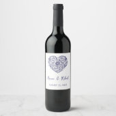Étiquette Pour Bouteilles De Vin Coeur Talavera (Devant)