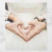 Étiquette Pour Bouteilles De Vin Coeurs dans nos mains Mariage (Étiquettes simples)