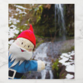 Étiquette Pour Bouteilles De Vin Cold Falls Gnome (Étiquettes simples)