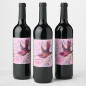 Étiquette Pour Bouteilles De Vin Colibri rouge (Bouteilles)