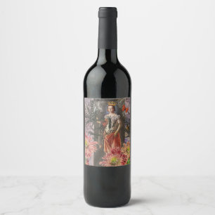 Étiquette Pour Bouteilles De Vin Collage de la déesse céleste Vierge : Céleste vint