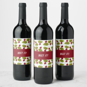 Étiquette Pour Bouteilles De Vin Collection Betterave Blanche Fraîche