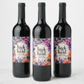 Étiquette Pour Bouteilles De Vin Collection de couronnes florales d'Halloween Spook (Bouteilles)
