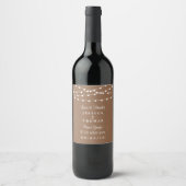 Étiquette Pour Bouteilles De Vin Collection de Mariages Rustic Kraft (Devant)