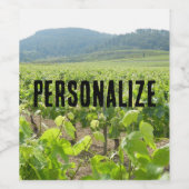 Étiquette Pour Bouteilles De Vin Collines et vignobles espagnol personnalisés (Étiquettes simples)