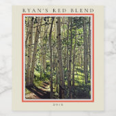 Étiquette Pour Bouteilles De Vin Colorado Rocky Mountain Aspens (Étiquettes simples)