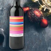 Étiquette Pour Bouteilles De Vin Colorful Bright Modern Christmas 