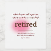 Étiquette Pour Bouteilles De Vin comment appelez-vous une personne qui est excitée (Étiquettes simples)