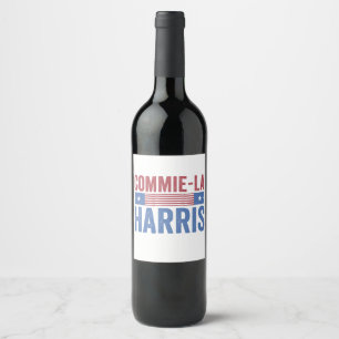 Étiquette Pour Bouteilles De Vin Commie-La Harris 2024 Funny Anti Kamala Harris