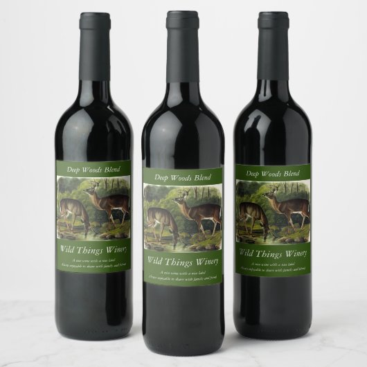 Étiquette Pour Bouteilles De Vin Common Deer (Bouteilles)