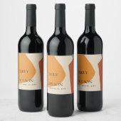 ÉTIQUETTE POUR BOUTEILLES DE VIN CONCEPTION ABSTRAITE MODERNE DE LA TERRACOTTA (Bouteilles)