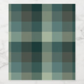 Étiquette Pour Bouteilles De Vin Conception carreaux Vichy vert (Étiquettes simples)