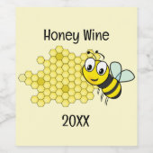 Étiquette Pour Bouteilles De Vin Conception d'abeilles et d'abeilles (Étiquettes simples)