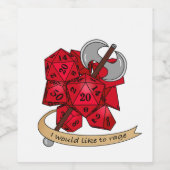 Étiquette Pour Bouteilles De Vin Conception de dés barbares (Étiquettes simples)