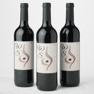 Étiquette Pour Bouteilles De Vin Conception de l'étiquette de vin ludique et élégan