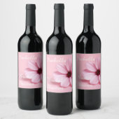 Étiquette Pour Bouteilles De Vin Conception de script de douche nuptiale florale Co (Bouteilles)