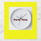 Étiquette Pour Bouteilles De Vin Conception d'horloge pour fête (Étiquettes simples)