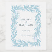 Étiquette Pour Bouteilles De Vin Conception Mariage de la couronne d'hiver (Étiquettes simples)