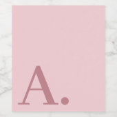 Étiquette Pour Bouteilles De Vin Conception minimale avec énorme Monogramme moderne (Étiquettes simples)