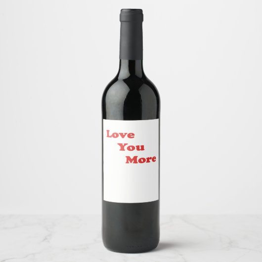 Étiquette Pour Bouteilles De Vin Conception minimale d'amour plus (Devant)