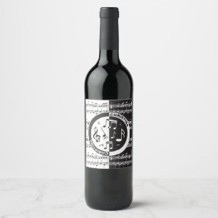 Étiquette Pour Bouteilles De Vin Conception personnalisée de partitions musicales