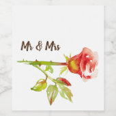 Étiquette Pour Bouteilles De Vin Conception Rose douce (Étiquettes simples)