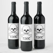 Étiquette Pour Bouteilles De Vin Conception Toxique Du Crâne Et Des Crossbones (Bouteilles)
