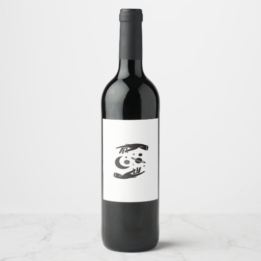 Étiquette Pour Bouteilles De Vin Conception Whimsigoth (Devant)