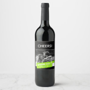 Étiquette Pour Bouteilles De Vin Concert de Mariage de rock et de roll Enregistrer 