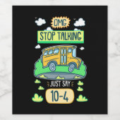 Étiquette Pour Bouteilles De Vin Conducteur de bus - arrêt Omg (Étiquettes simples)