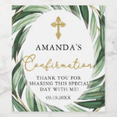 Étiquette Pour Bouteilles De Vin Confirmation botanique élégante (Étiquettes simples)