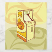 Étiquette Pour Bouteilles De Vin Console de jeu haute arcade (Étiquettes simples)