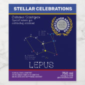 Étiquette Pour Bouteilles De Vin Constellation de l'hémisphère sud (Étiquettes simples)